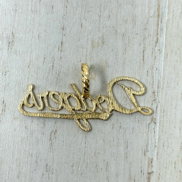 L.A. DODGERS 14K solid script logo pendant by Michael Anthony, NWOT - Picture 13 of 15